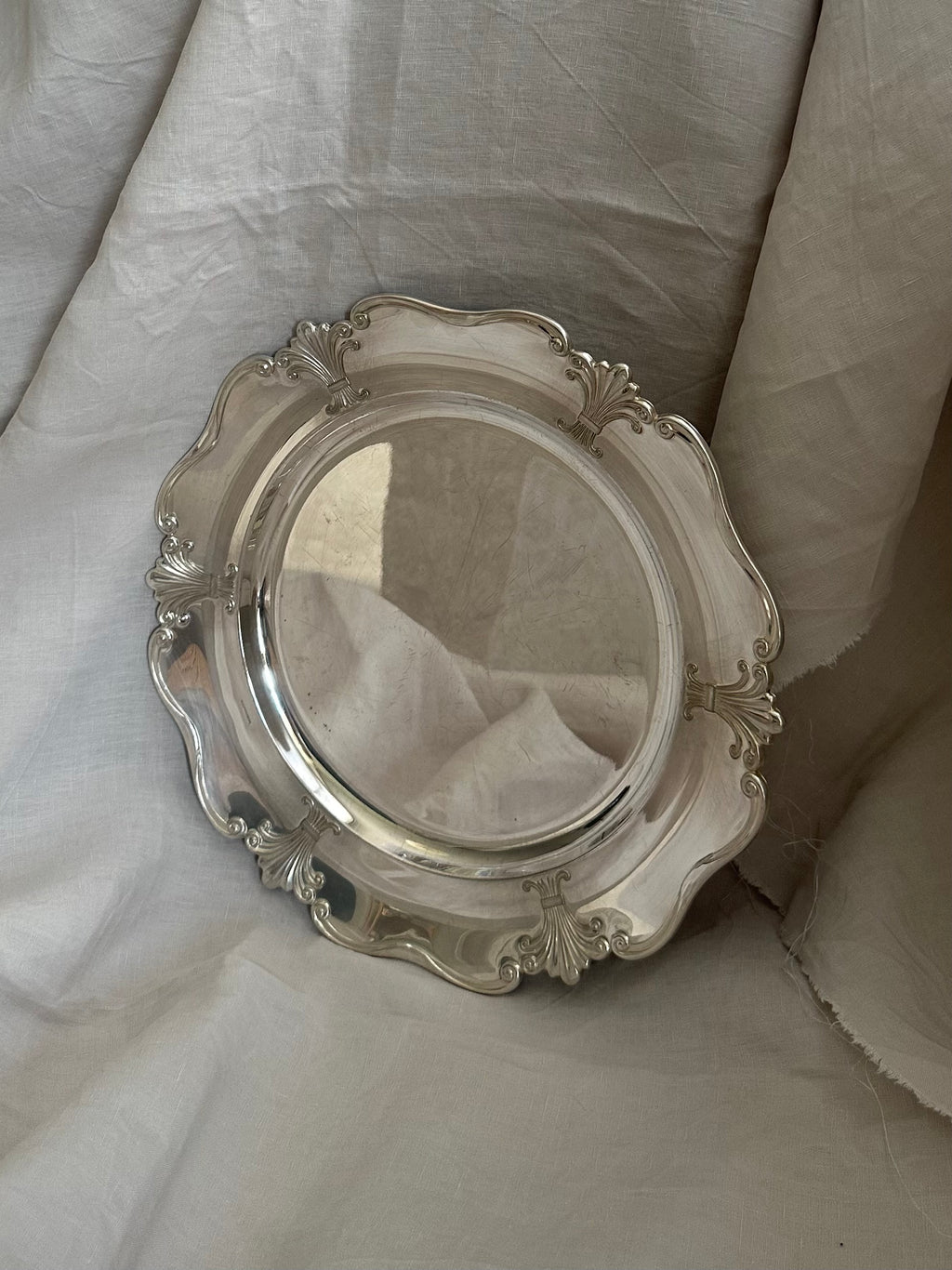 Vintage Silver-Plated Ornate Tray