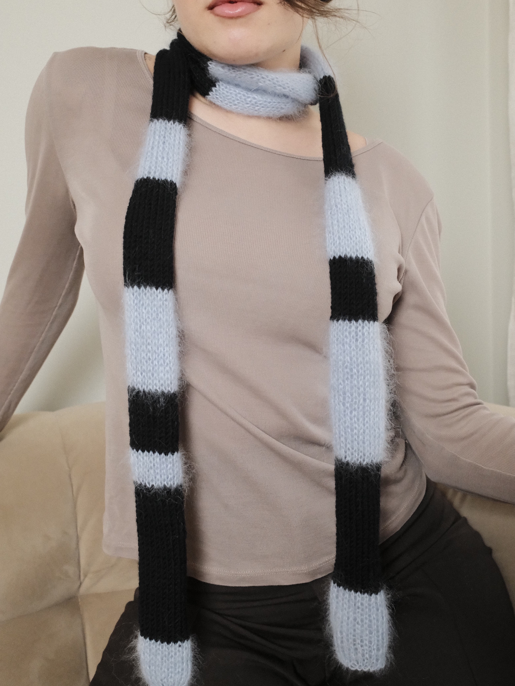 Handmade Merino & Mohair Scarf