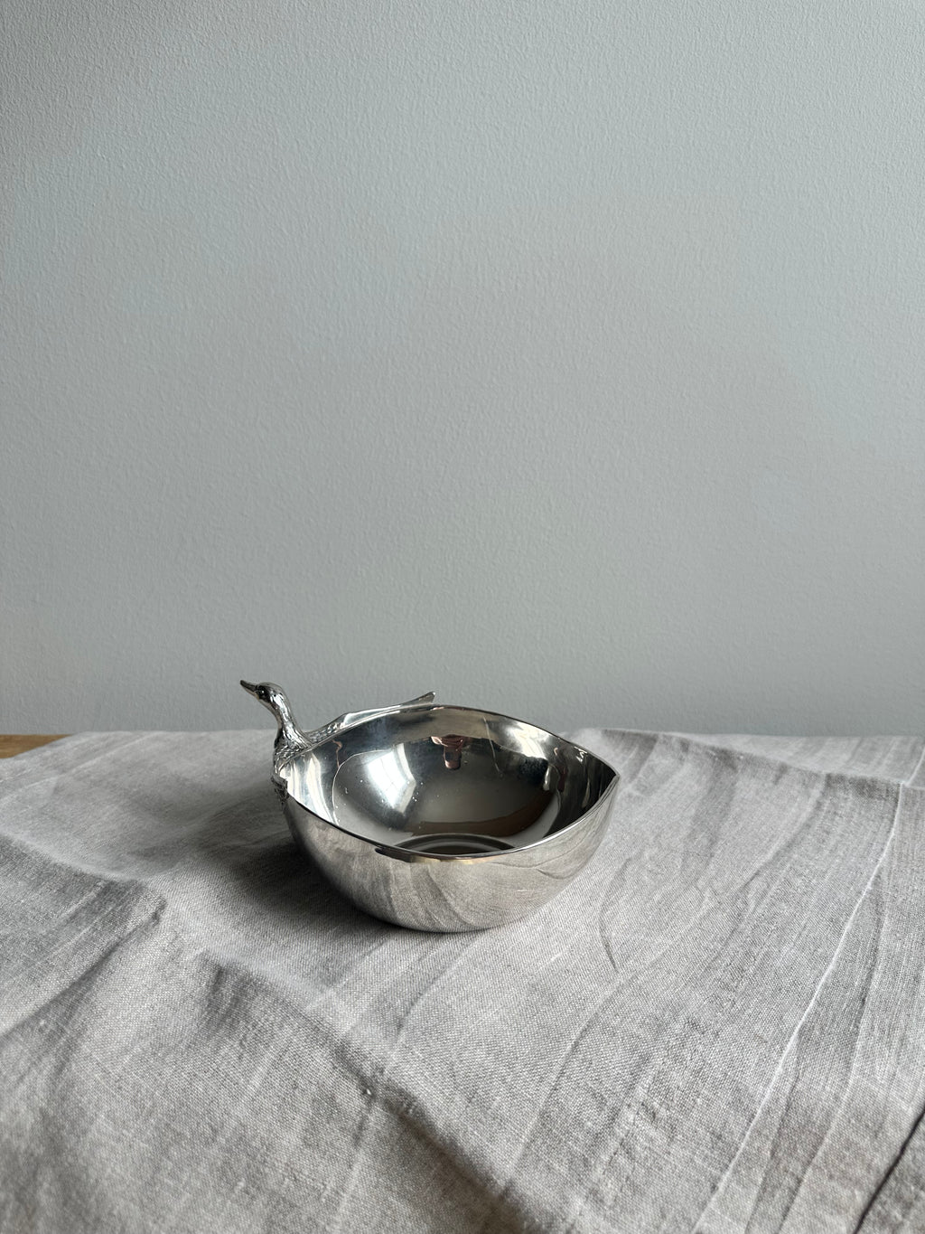 Vintage Silea Serving Bowl with Bird Detail