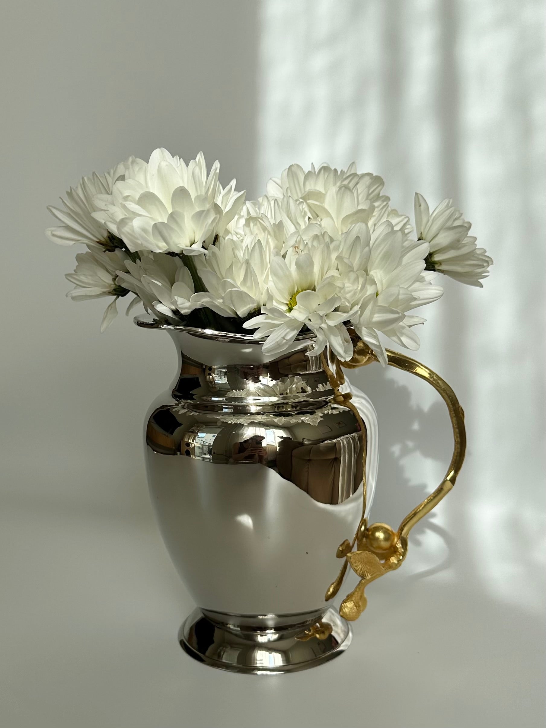 Vintage Jug with Leaf Handle