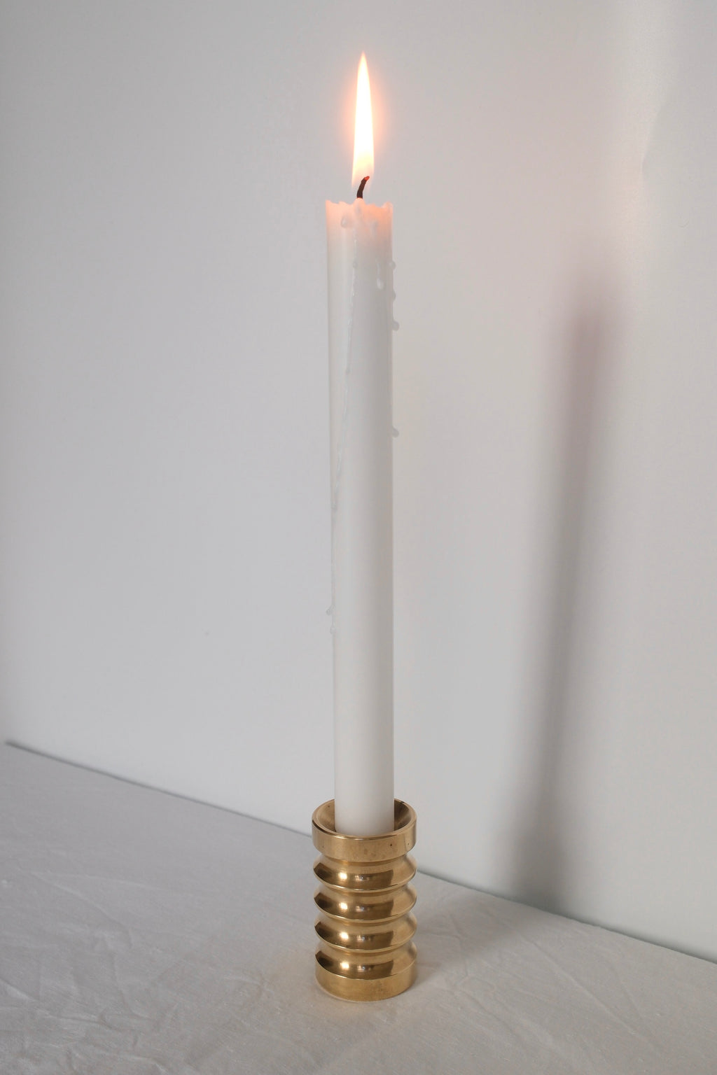 Vintage Solid Brass Candle Holder