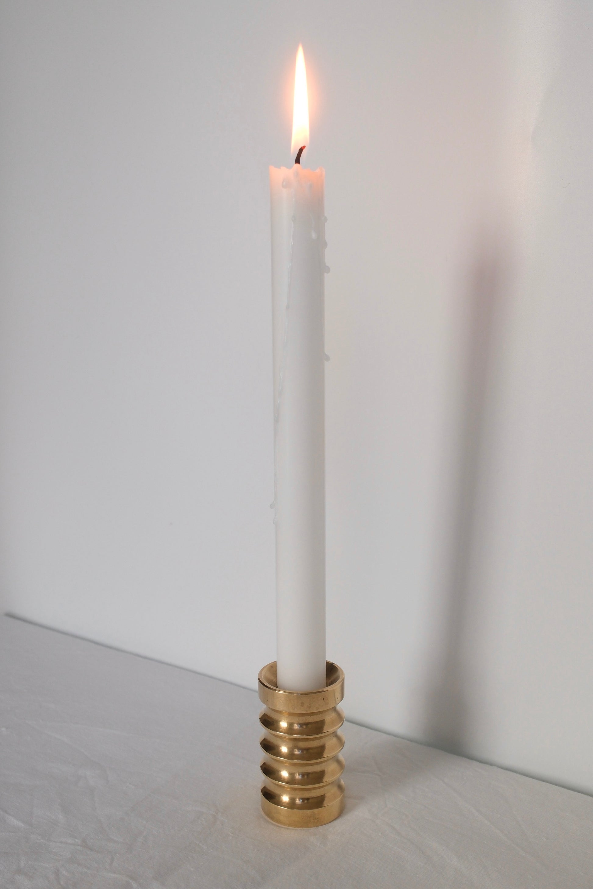 Vintage Solid Brass Candle Holder