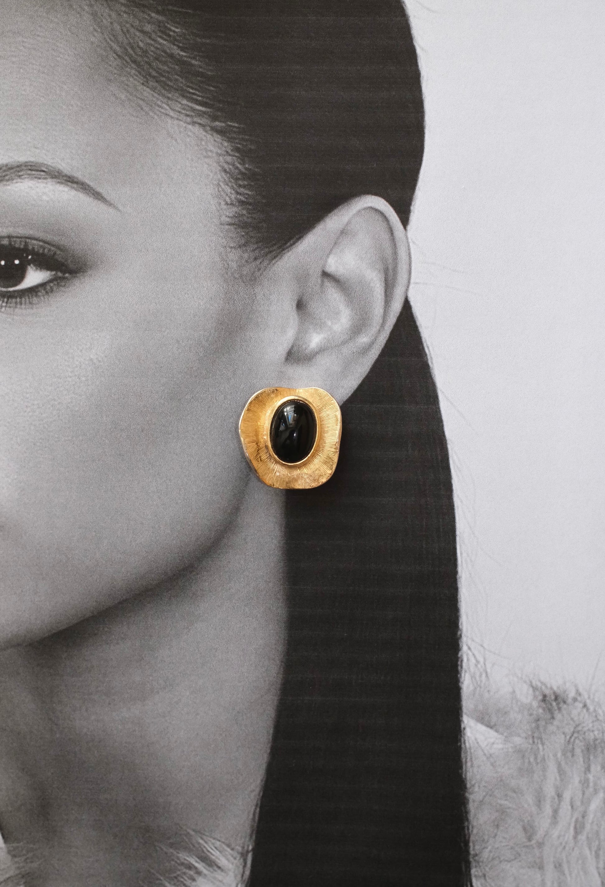 Vintage Gold Clip-On Earrings