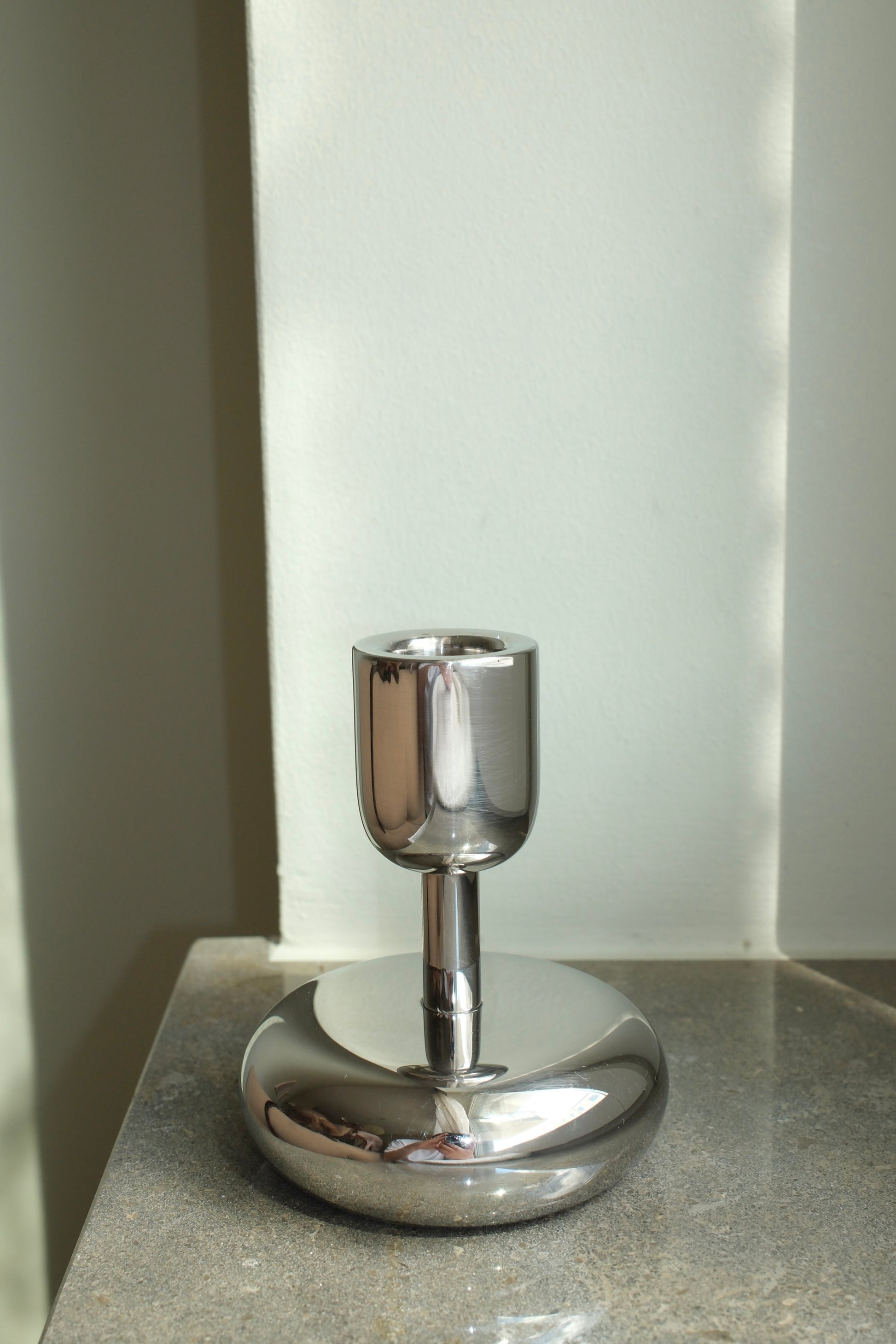 Iittala Nappula Stainless Steel Candle Holder