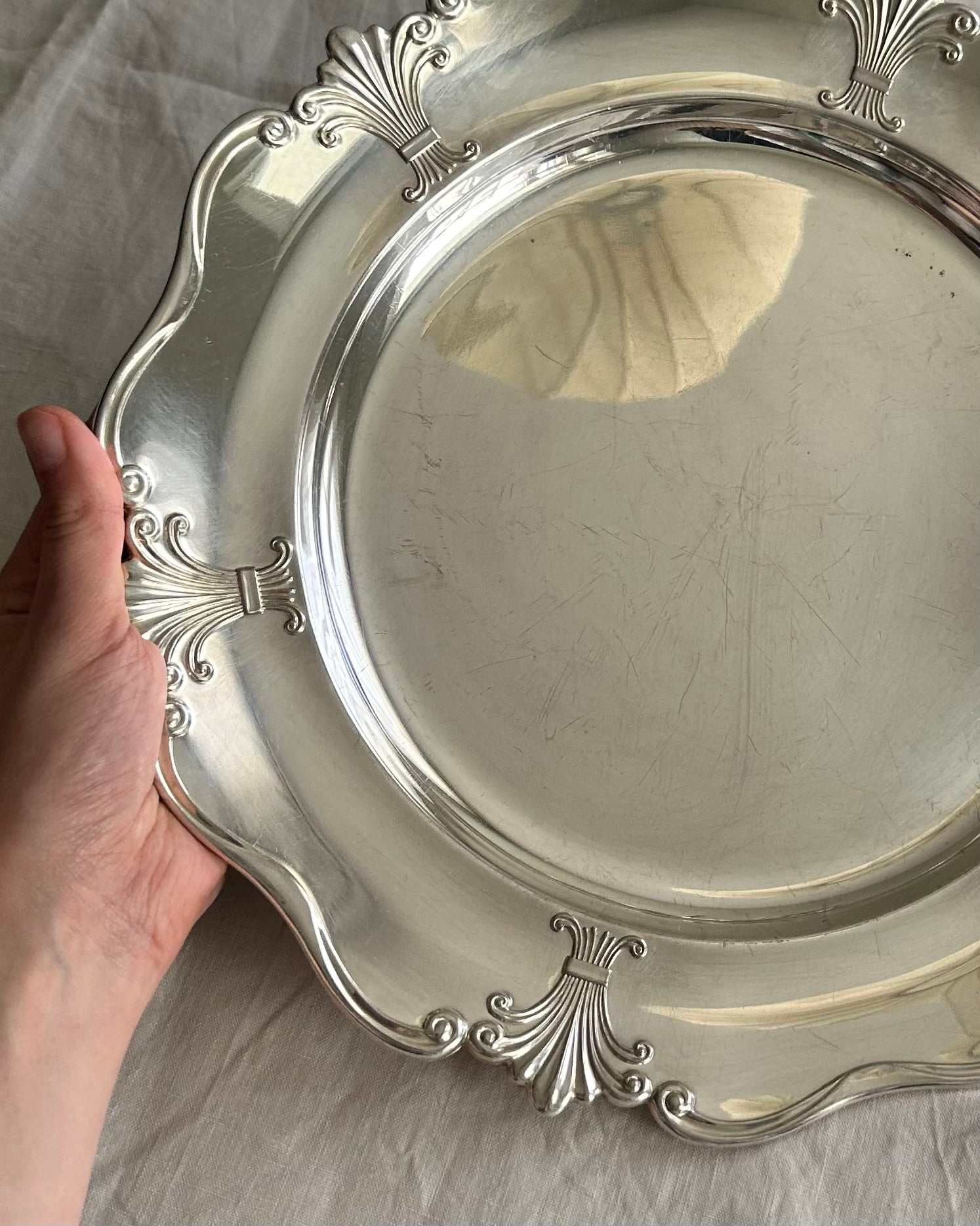 Vintage Silver-Plated Ornate Tray