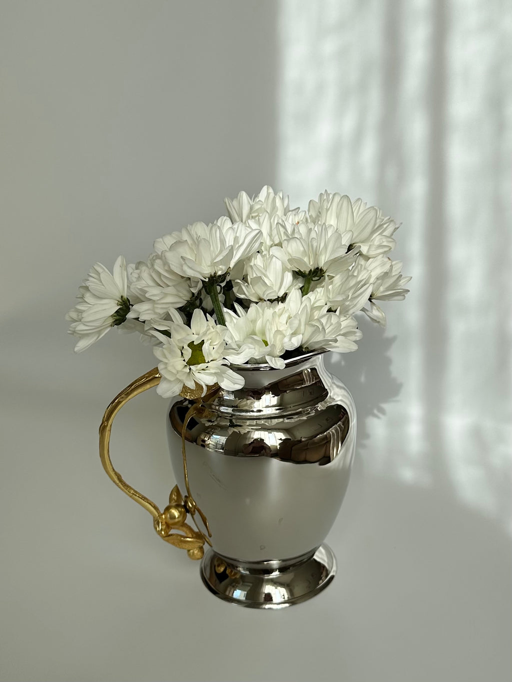 Vintage Jug with Leaf Handle