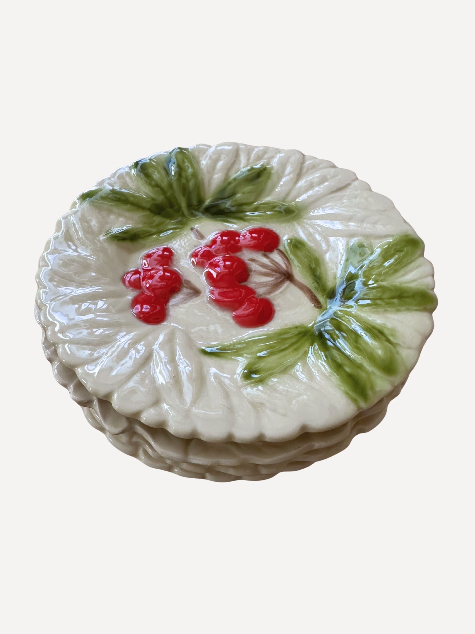 Set of 4 Hand-Painted Plates