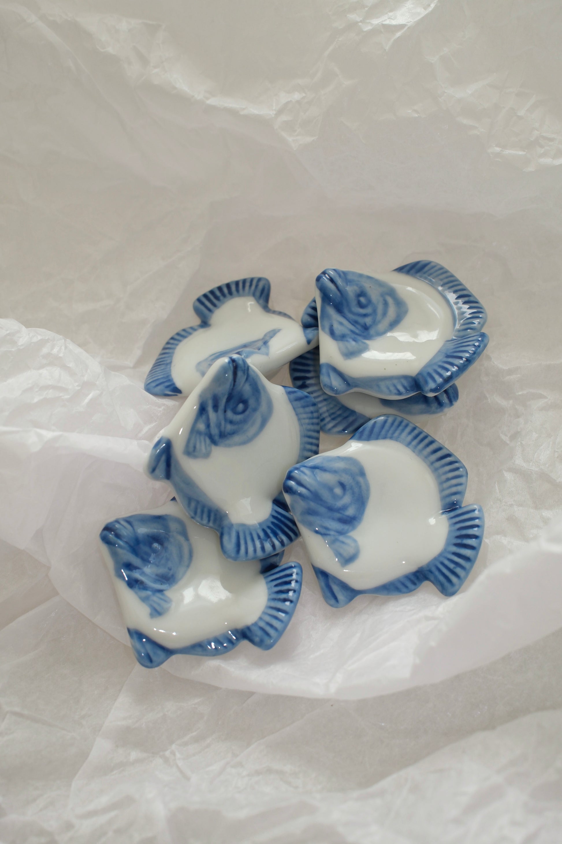 Set of 6 Vintage Fish Chopstick Rests