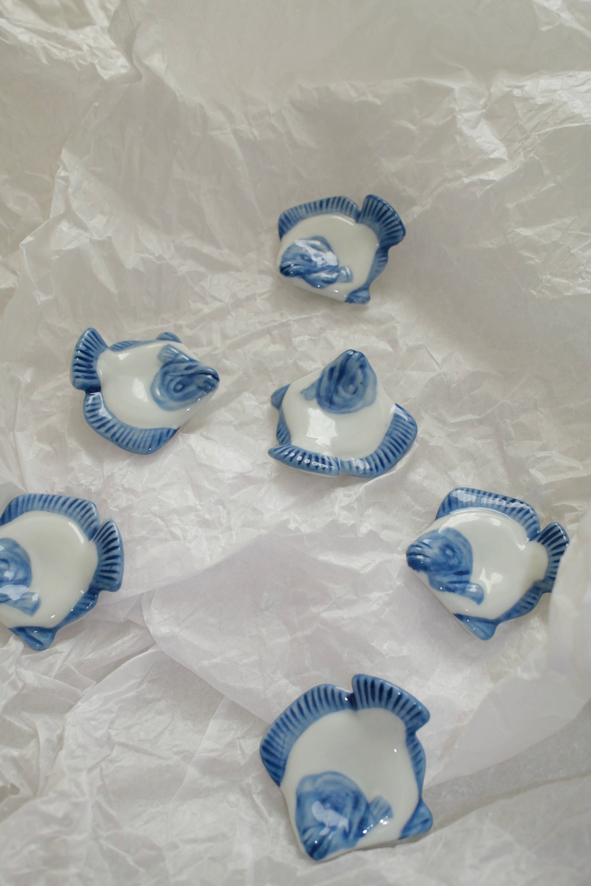 Set of 6 Vintage Fish Chopstick Rests