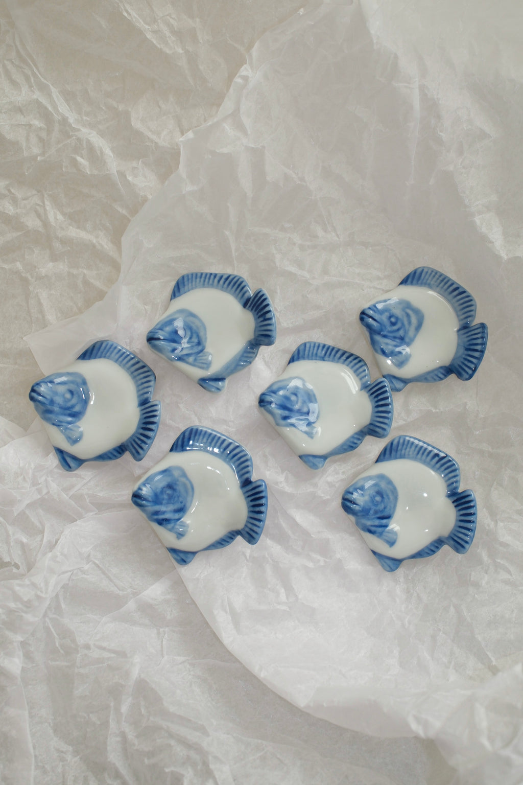 Set of 6 Vintage Fish Chopstick Rests
