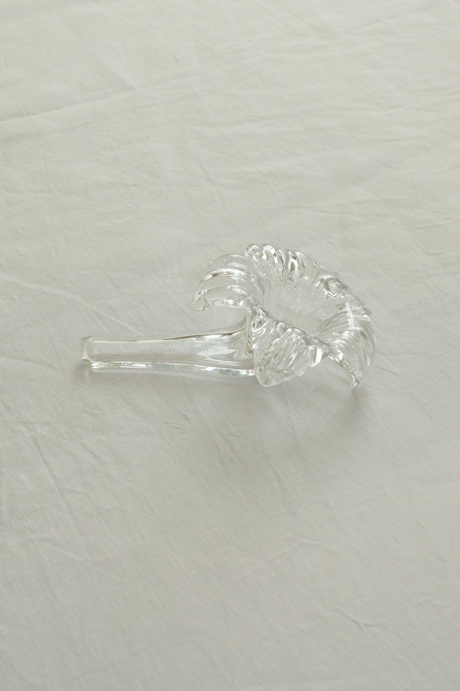 Vintage Lily-Shaped Glass Bud Vase
