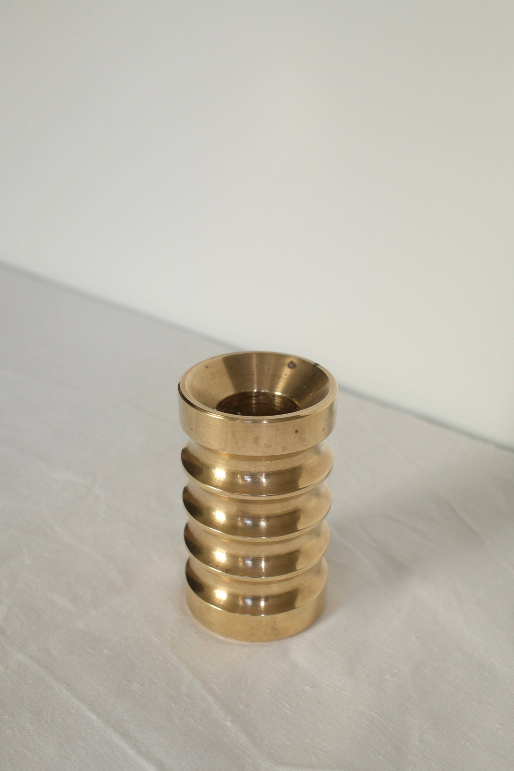Vintage Solid Brass Candle Holder