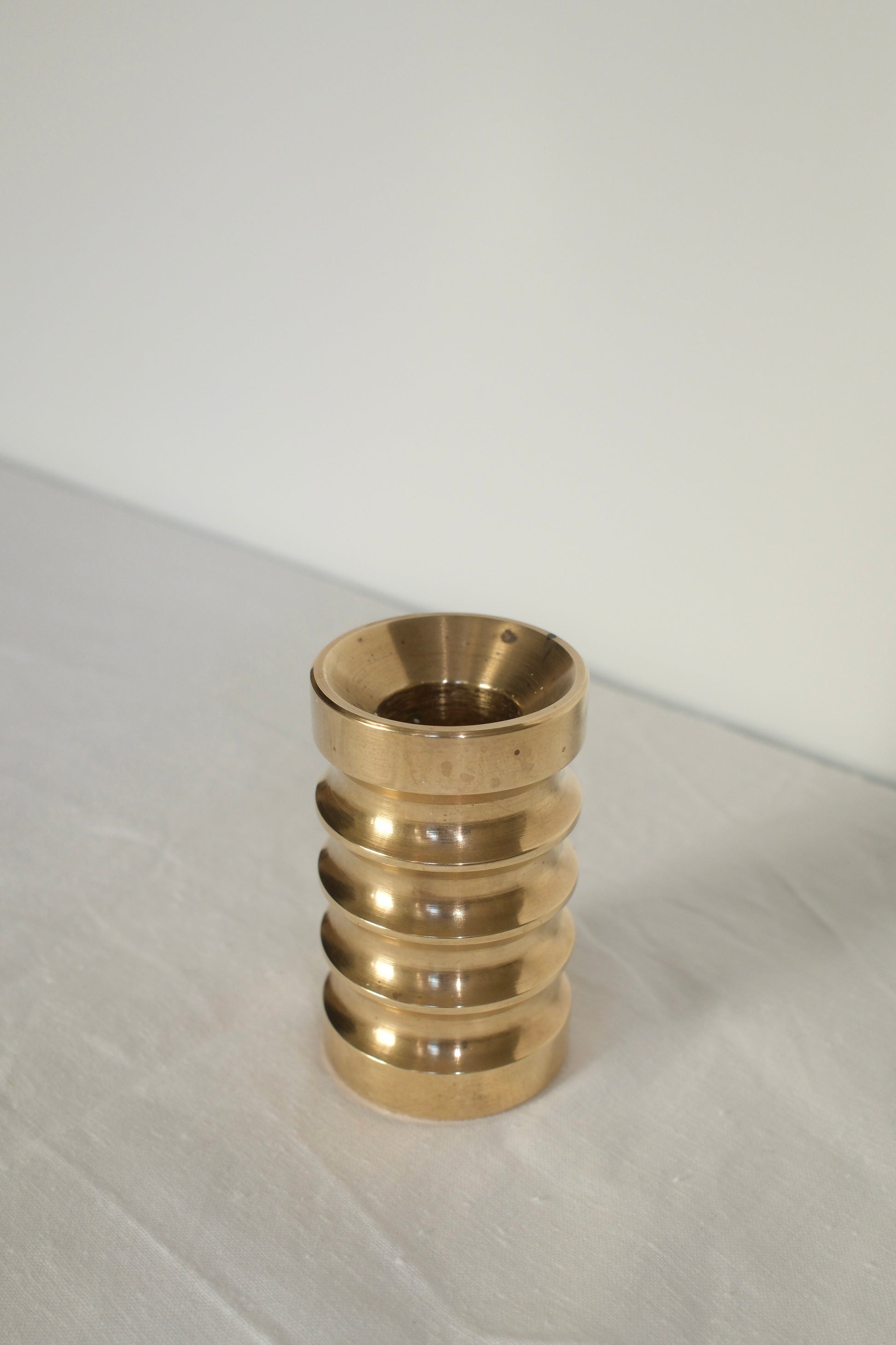 Vintage Solid Brass Candle Holder