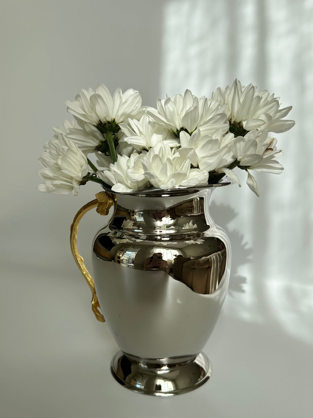 Vintage Jug with Leaf Handle