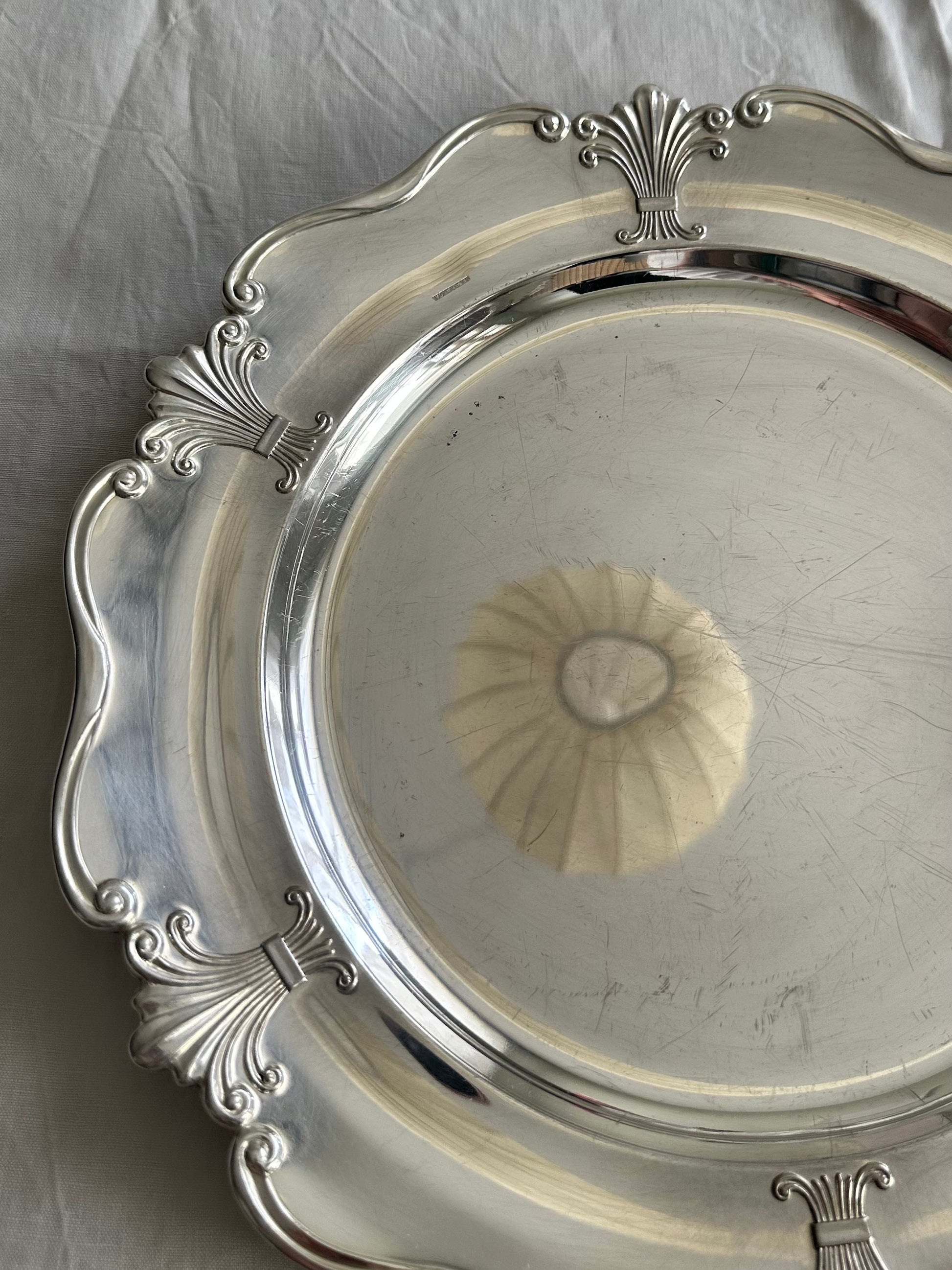 Vintage Silver-Plated Ornate Tray