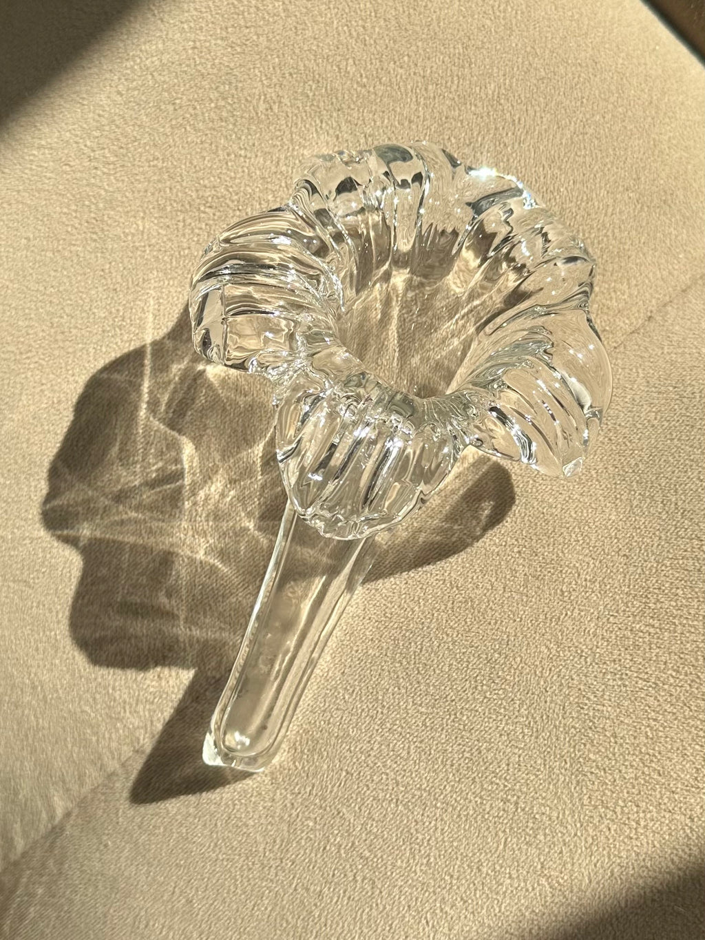 Vintage Lily-Shaped Glass Bud Vase