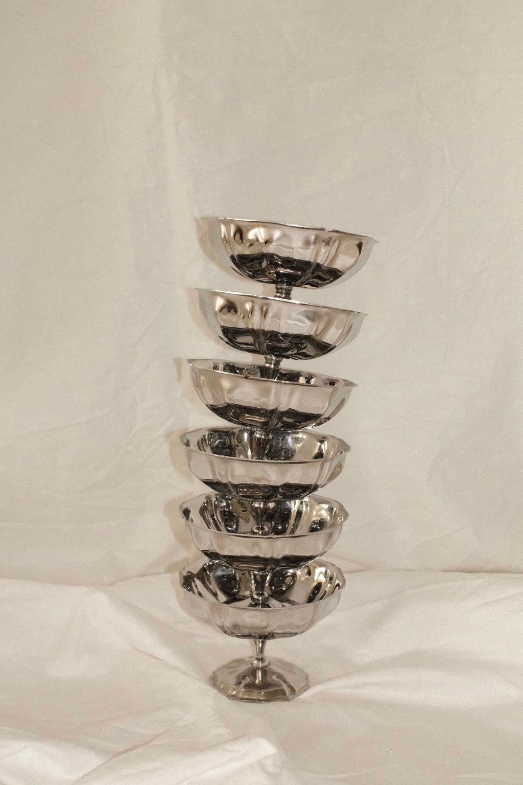 Set of 6 Vintage Pedestal Dessert Bowls